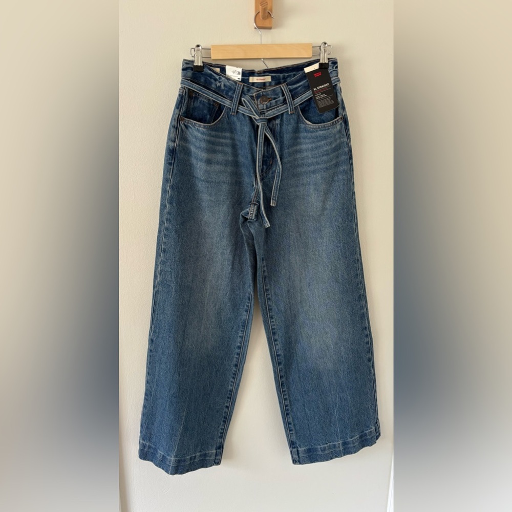 Levi's Blue Wide Leg Flare Jeans - Picture 4 of 8